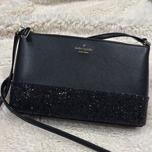 Kate Spade Black Glitter Crossbody Bag